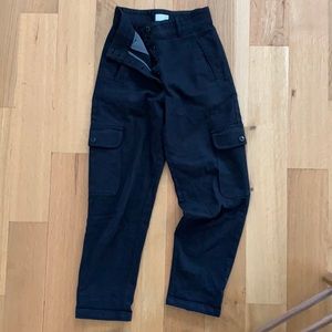 High waisted Black cargo pants